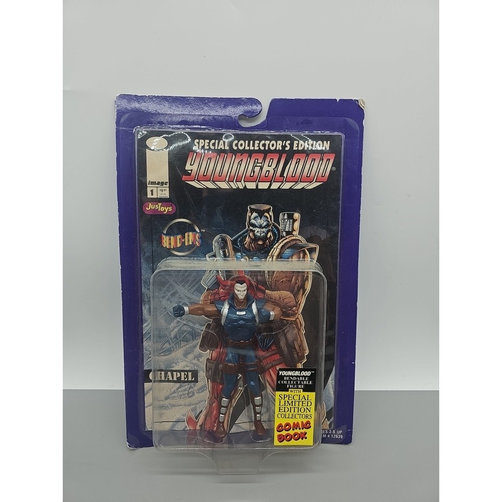 1995 Youngblood: Chapel Action Figure w/ Special Limited Comic Book Justoys